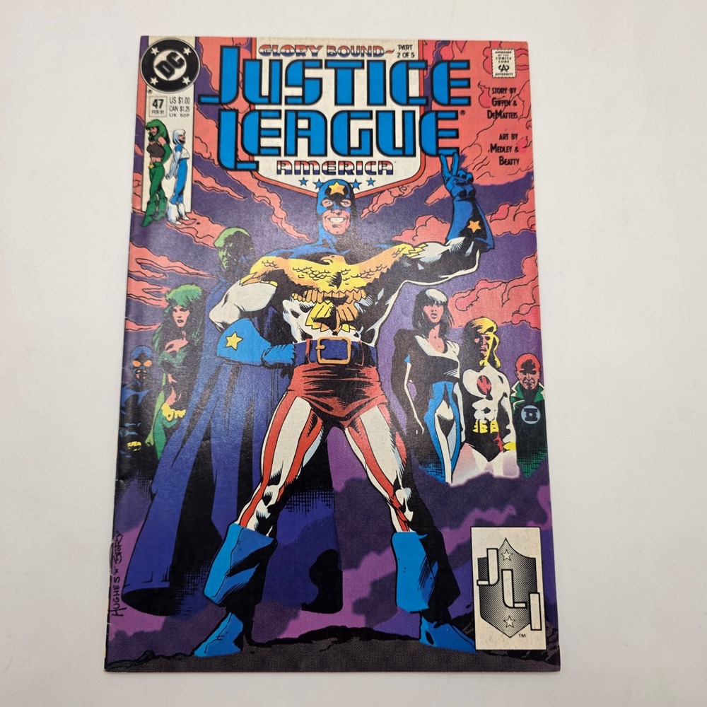 DC Justice League America 47 Glory Bound Adam Hughes Cover 1991 Copper Age JLA